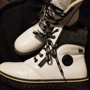 Brand new Rieker white leather size 36 us 5.5 boots